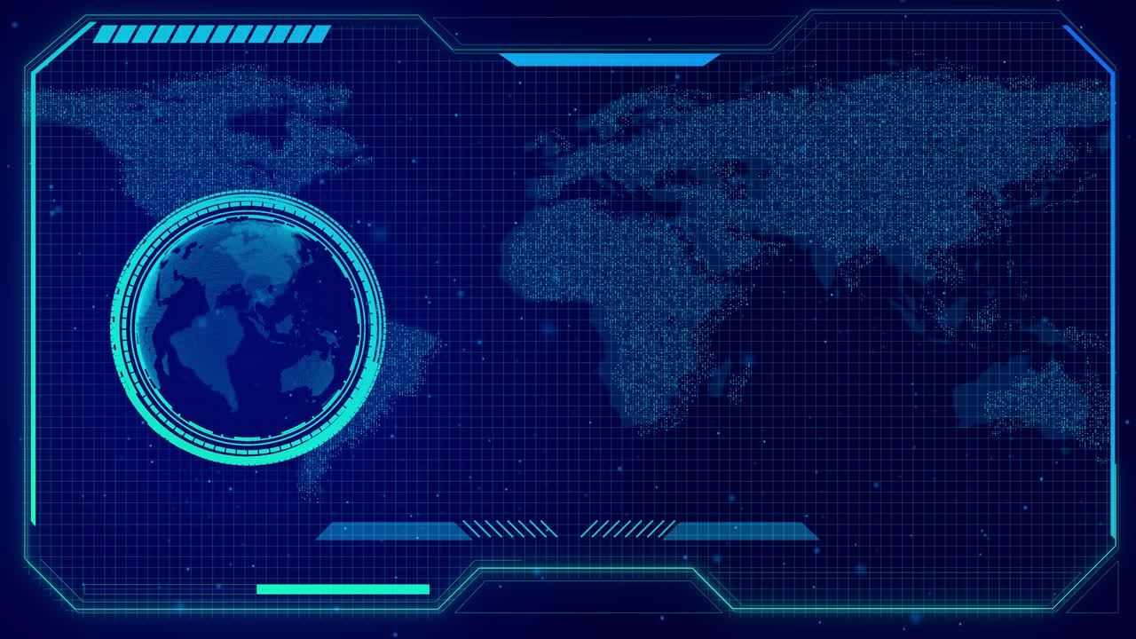 Futuristic Global Map Interface