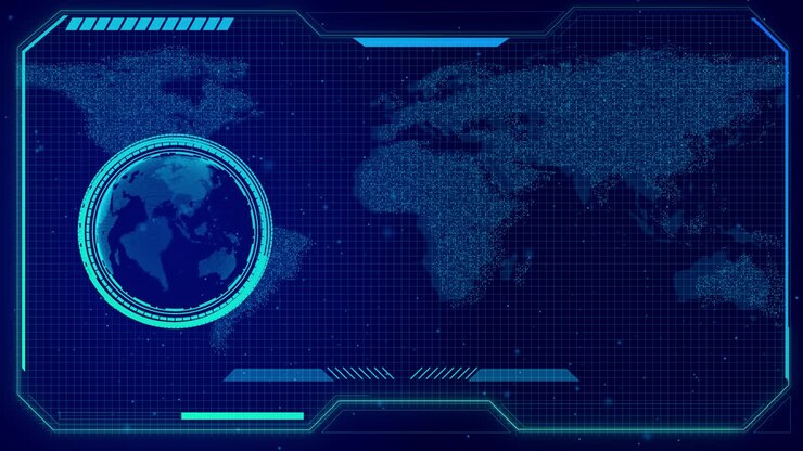Futuristic Global Map Interface