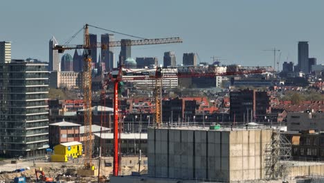 amsterdam cityscape under construction