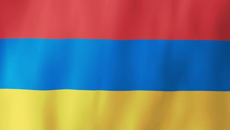 la bandera realista de armenia ondeando en el viento. animación en 4k.