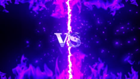 purple fire versus interface background loop animation