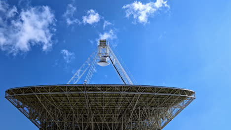 radio astronomy observatory with radio telescope rt-32 against blue sky