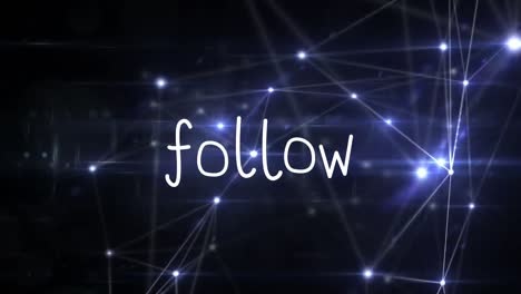 animation of follow over connections on black background