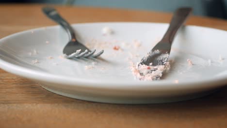 empty plate with fork and knife