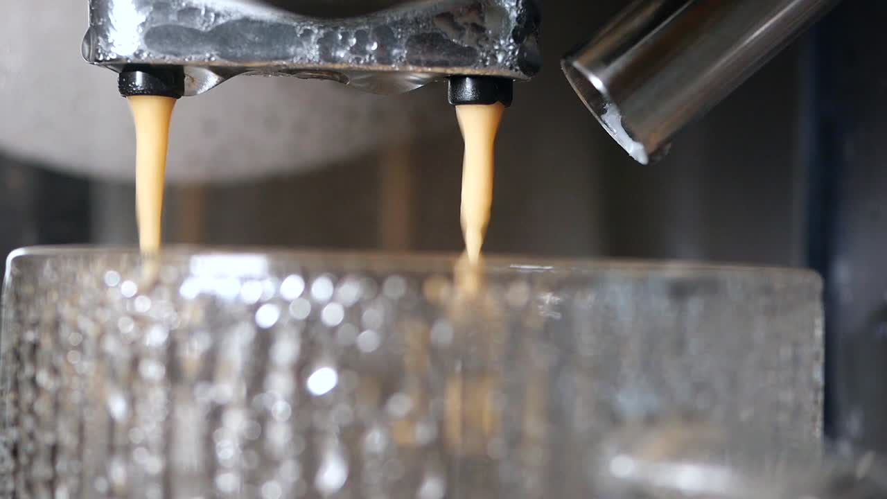 Espresso Being Brewed