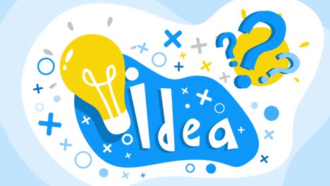 Doodle design style concept of creative idea in 4k video.