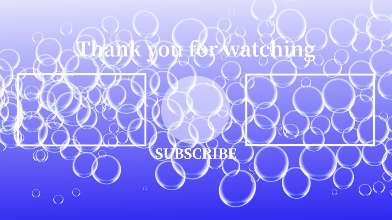 버블 시 엔드 카드 엔딩 스크린 모션 그래픽