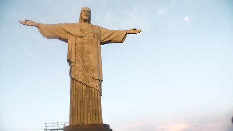 iconic christ the redeemer statue in rio de janeiro, brazil, arms wide open