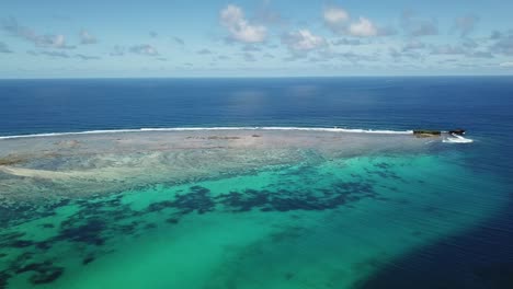 pan overshot of brgy. santa fe reefs on siargao island