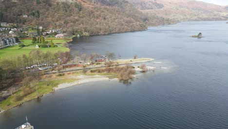 Flying-On-Glenridding-Sailing-Centre-In-The-Spit,-Glenridding,-United-Kingdom