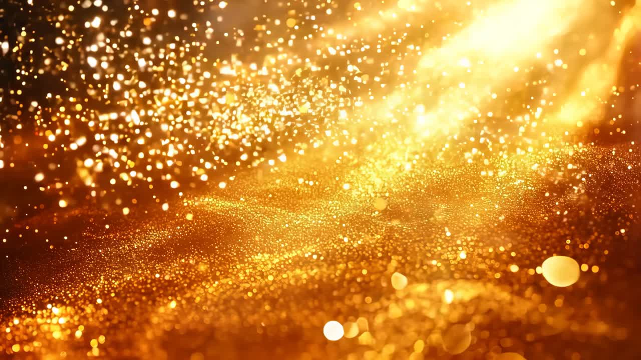 A bright orange background with a lot of sparkles. The sparkles are scattered all over the background, creating a sense of movement and energy. Scene is lively and dynamic, with the orange