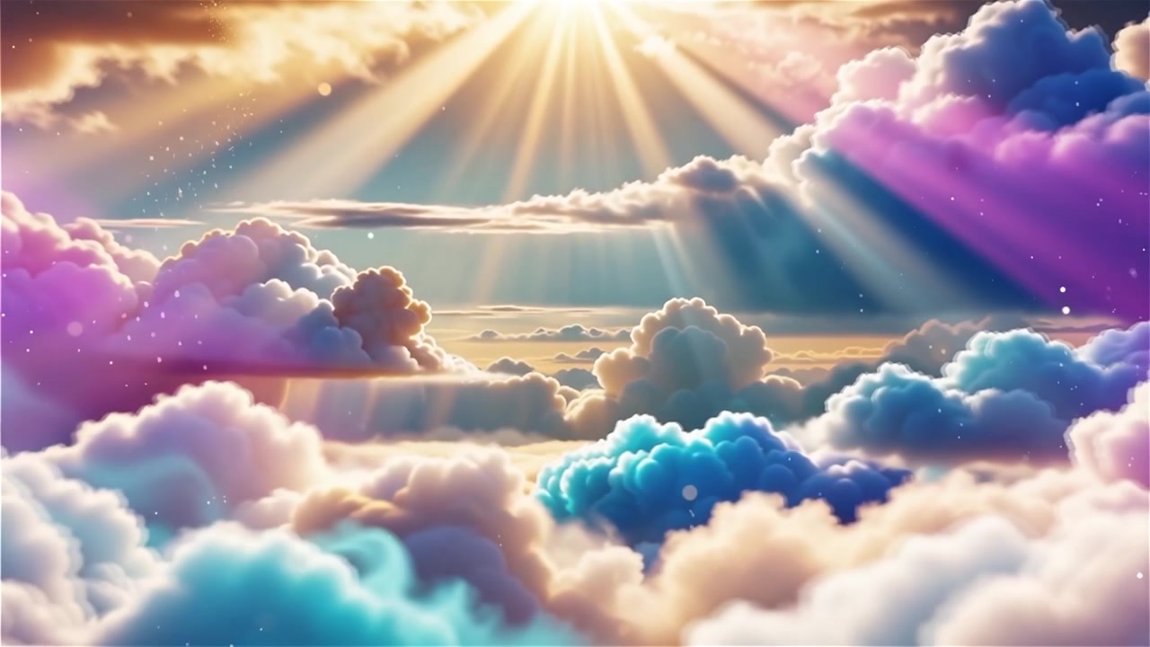 Christian Heavenly Light Worship Background