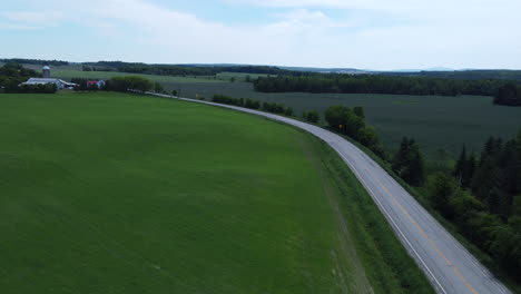 Drone-shot-over-fields-around-Compton-Quebec-Canada