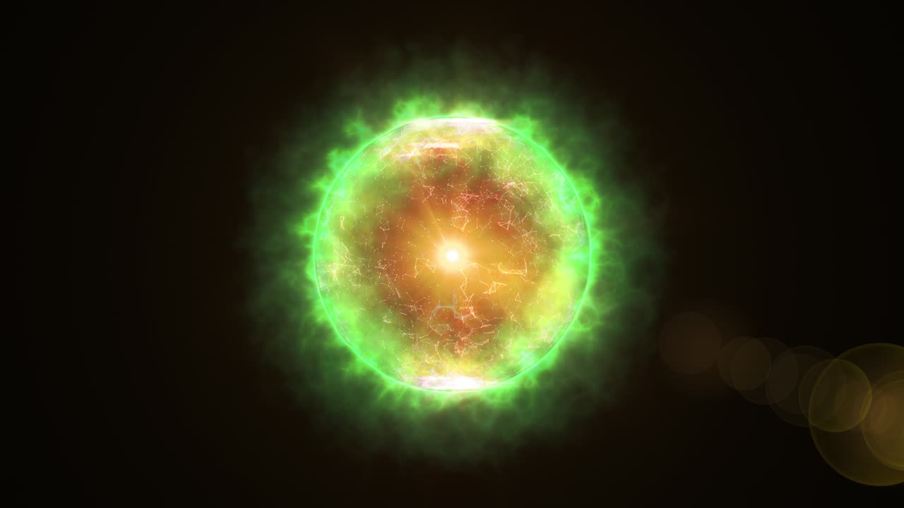 animación de bucle de bola de energía de la esfera de energía de brillo sin costuras