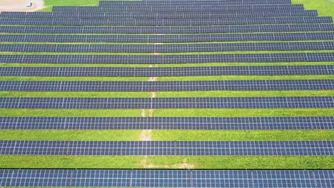 Aerial-View-of-Solar-Panels-Farm-Solar-Cell-With-Sunlight