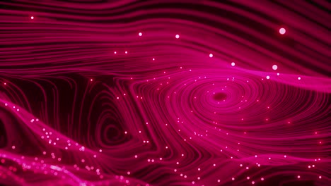 bolas de neón con el polvo del universo con estrellas en una curva ondulante