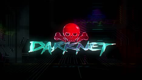 cyberpunk style intro with darknet theme