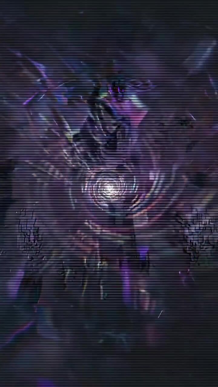 Retro Television Displaying Glitch Effects and Synthwave Graphics
