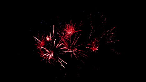 fuegos artificiales rojos 4k