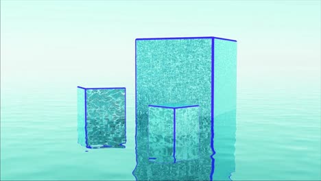 cubos de agua abstractos