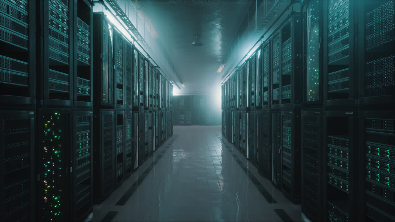 Modern Data Center Interior