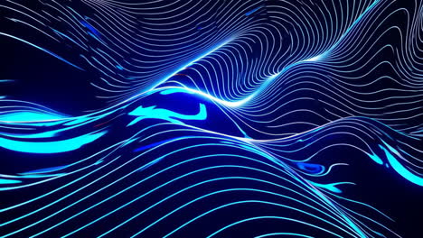 líneas azules brillantes abstractas