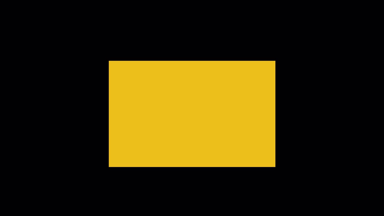 Yellow Rectangle Expanding and Shrinking on Black Background