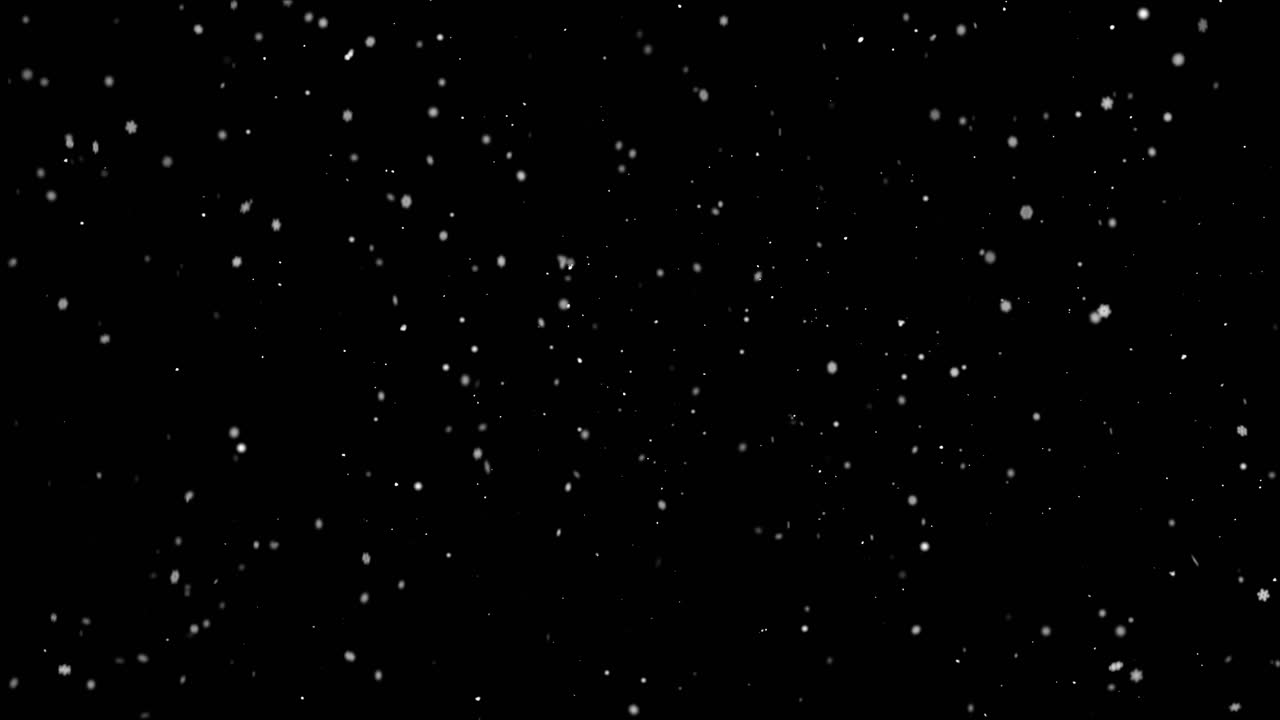 Snow Animation on Black and Green Screen