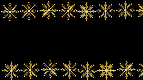 Rahmen-Mit-Schneeflocken,-Weihnachten-Und-Neujahr,-Rahmenschleife,-Animationsvideo,-Transparenter-Hintergrund-Mit-Alphakanal.