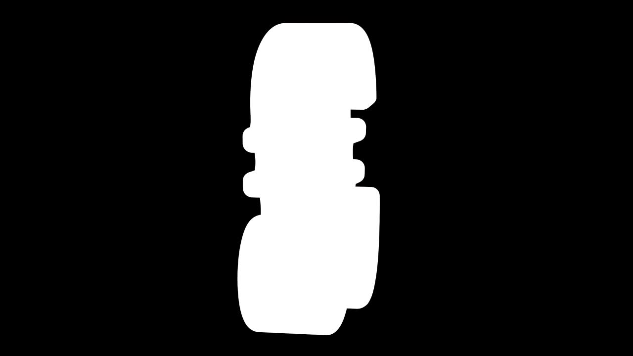 animación en bucle del símbolo giratorio de la libra esterlina, representación 3d aislada en fondo blanco