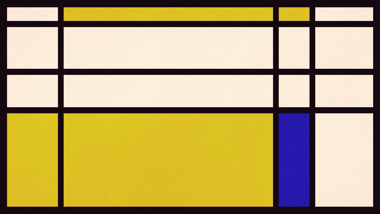 Animazione geometrica astratta in stile Mondrian