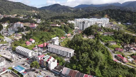 general landscape view of the brinchang district within the cameron highlands area of malaysia