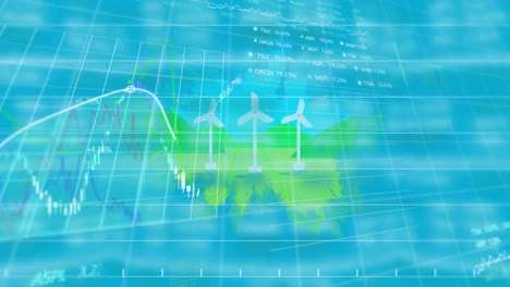 Animation-Von-Statistiken-Und-Datenverarbeitung-über-Windkraftanlagen