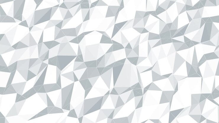 Sfondo bianco in movimento Low Poly delicato. Sfondo aziendale bianco Low Poly.