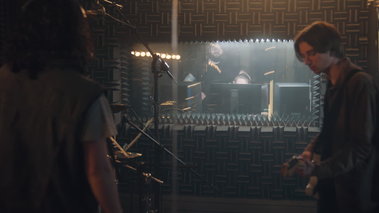 음악 스튜디오 녹음 세션