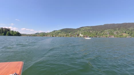 schliersee lake in bavaria munich this beautiful lake was recored using dji osmo action in 4k summer 2020 traveling in a boat