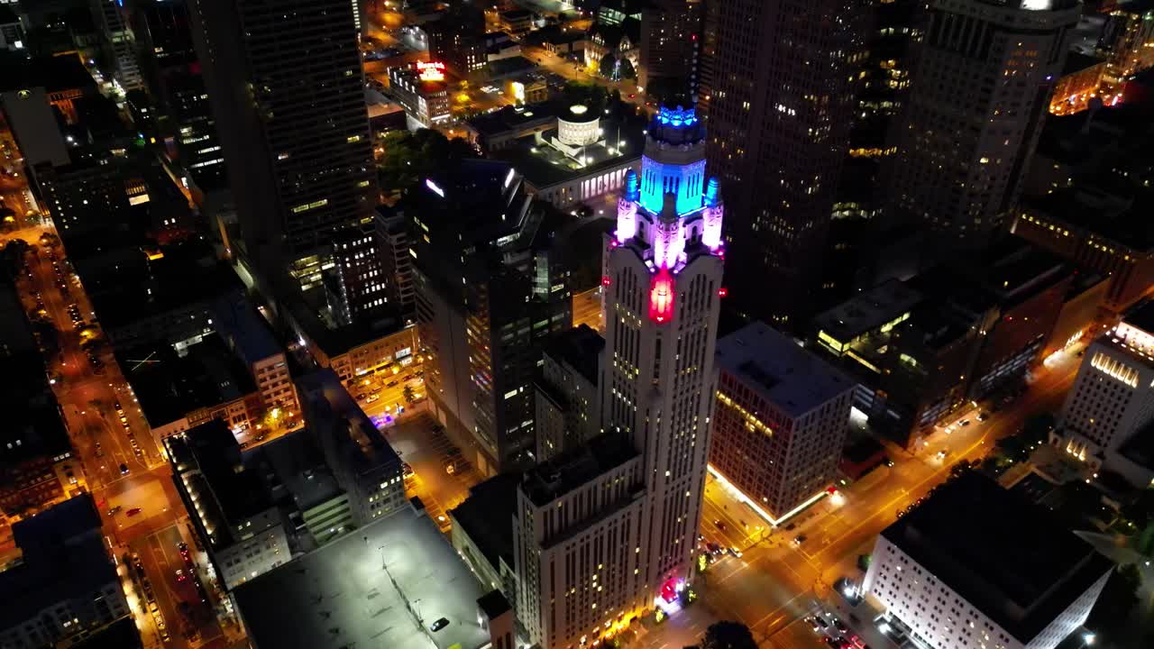 aerial leveque tower 거꾸로 샷 - 콜럼버스, 오하이오