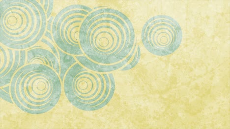 blue and yellow circles abstract grunge motion background