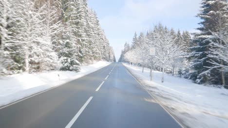 Driving-in-beautiful-winter-scenery-in-Germany