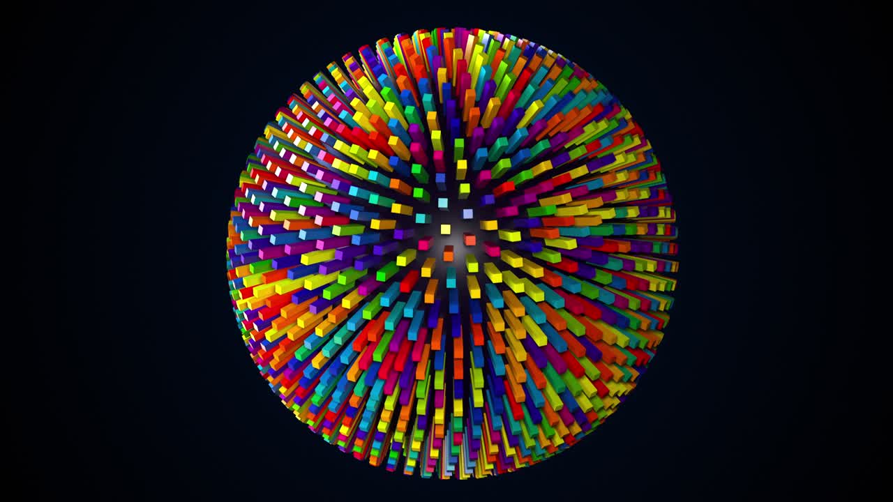Linee di sfere multicolori