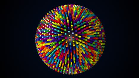 líneas esféricas multicolores