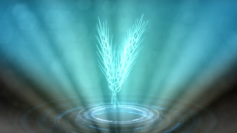 neon scientific spikelets rotates, cg abstract 3d rendering