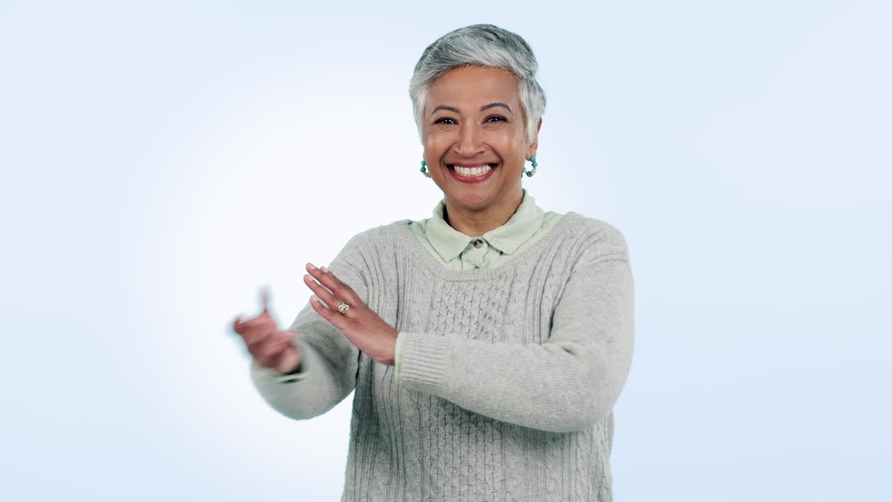 Happy, senior woman and arms crossed in portrait