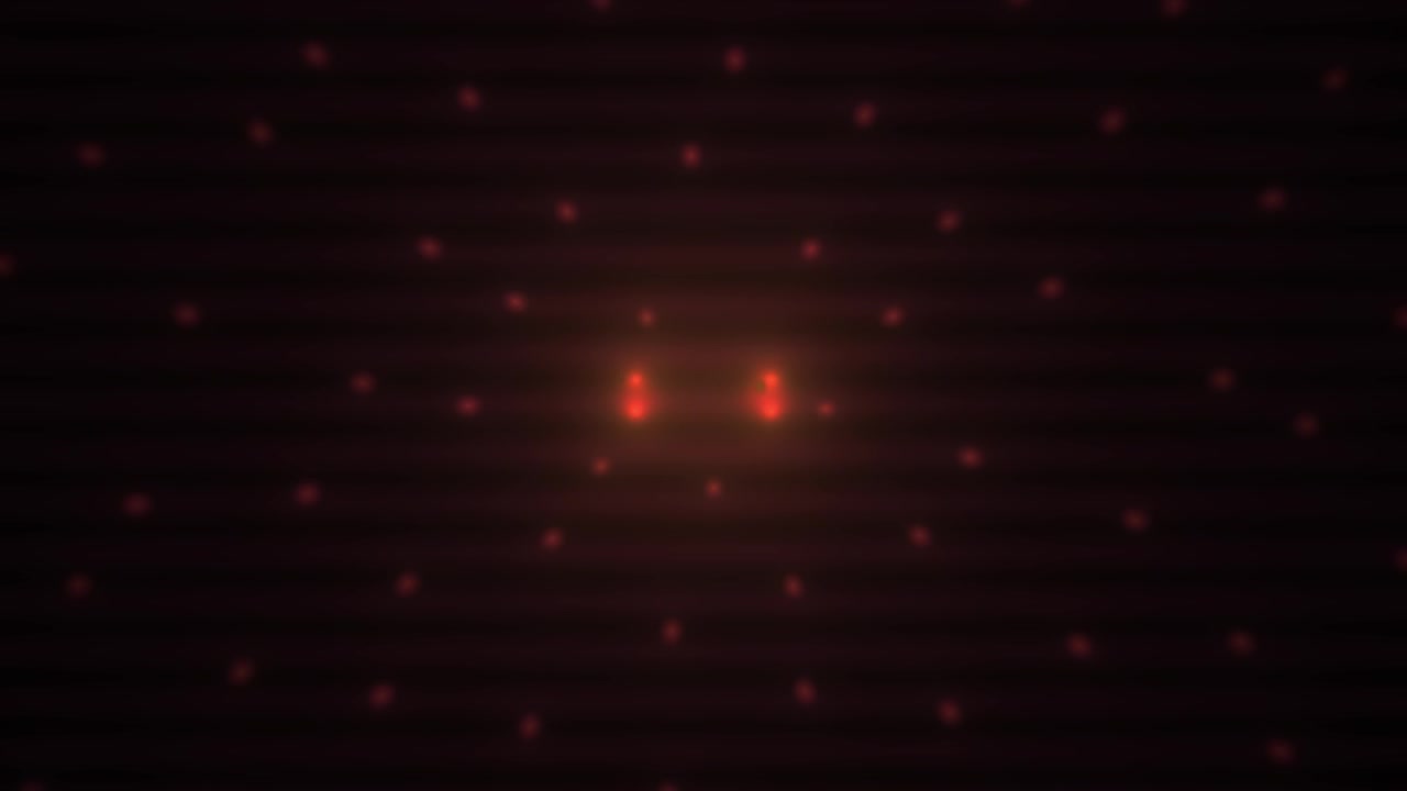 Abstract Background with Pulsing Red Light Dots and Horizontal Lines