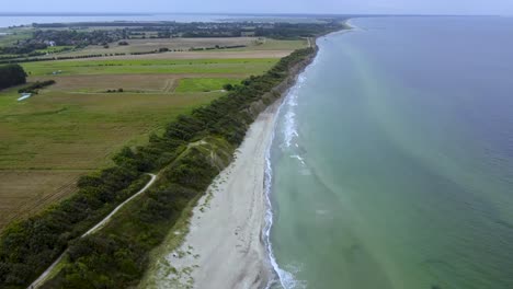 with the drone along the baltic sea coast on the peninsula dar?