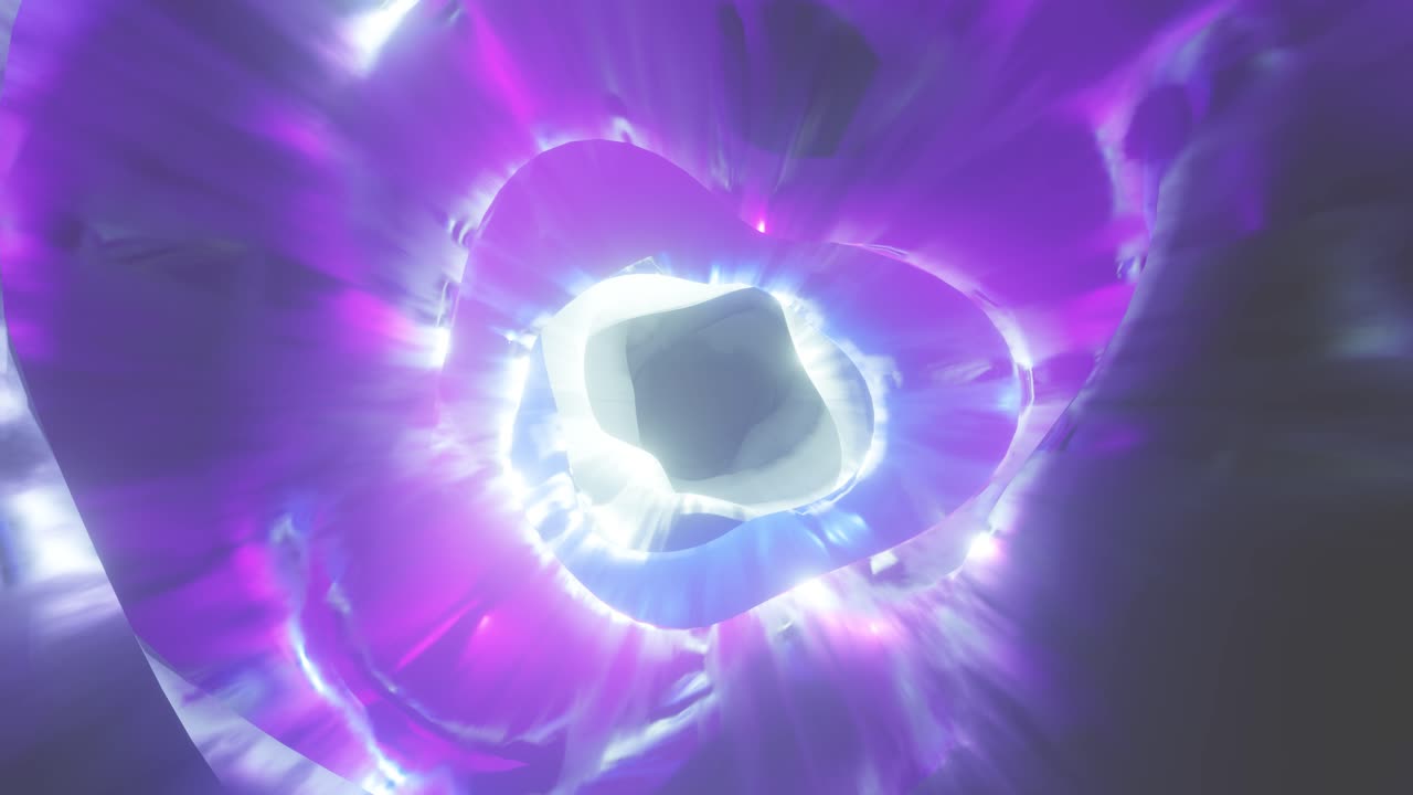 Color swirling interdimensional tunnel, 3d infinite loop background