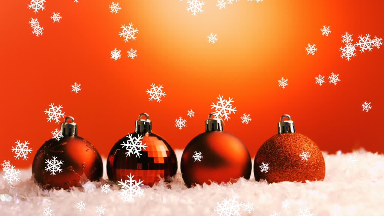 ⁇ 은 배경 에 내리는 크리스마스  ⁇ 은 구슬 과 눈 의 애니메이션