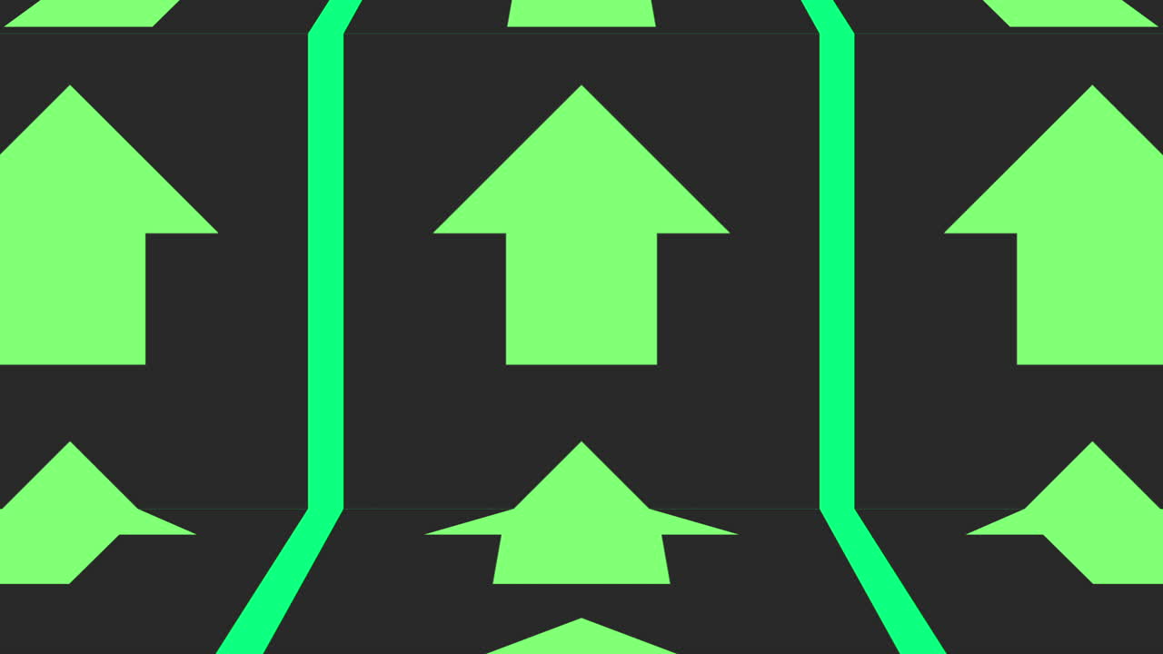 visualizando una tendencia descendente flechas que apuntan en diferentes direcciones