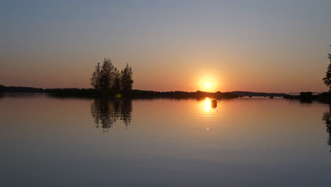 nordic summer sunset by the sea, static background shot