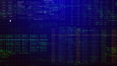 futuristic digital data stream programming code with glowing lines of abstract binary code on a dark